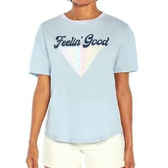 WILDFOX | "Feelin' Good" graphic oversized Tee Size XS - Picture 1 of 5